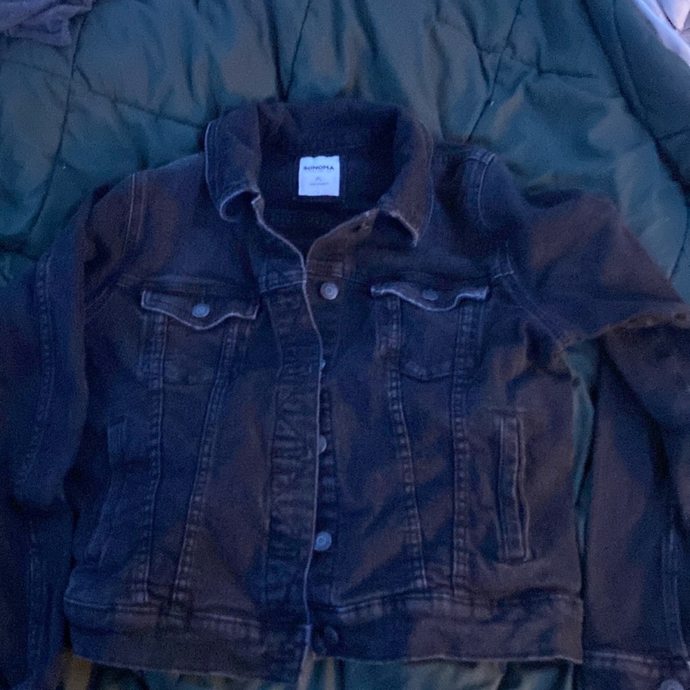 Black denim jacket